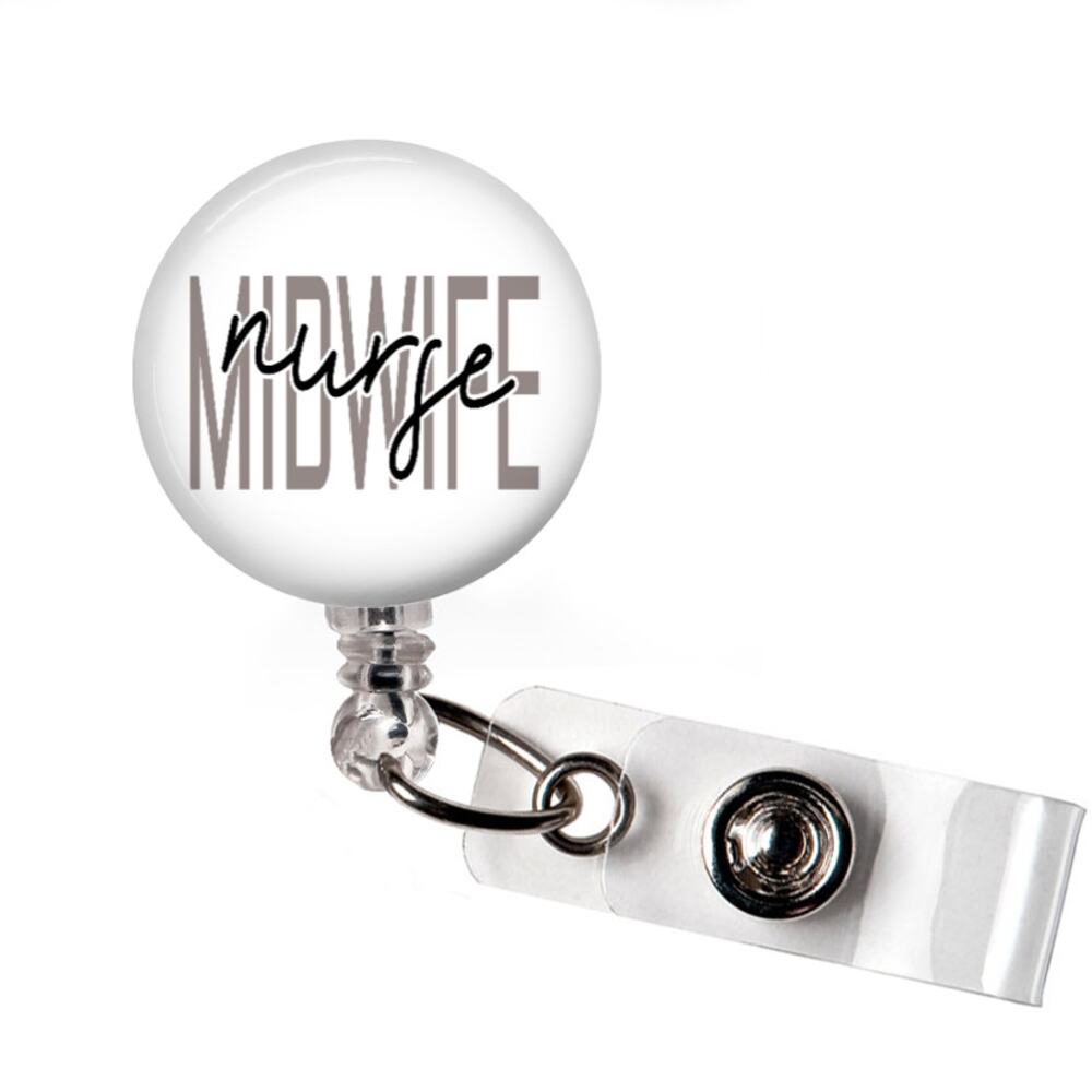 Badge Reel Midwife Nurse Labor Delivery RN OB Retractable ID Holder